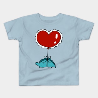 Heart Balloon Stegosaurus Kids T-Shirt